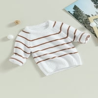 Wassery Toddler Baby Girls Boys Knit džemper novorođenčad s dugim rukavima vrat traka pletena džemper