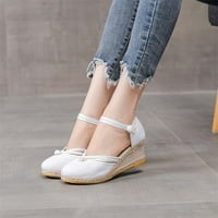 Amlbb Weens Wedge Sandale zatvorene ploče za cipele cipele Slingback Mid Mid niske potpetice Haljina sandale žene