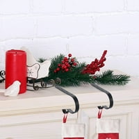 Kamin Božićni nosač čarapa, čarapa, kuka za kamin, kuka za čarape, teški uređeni dekor