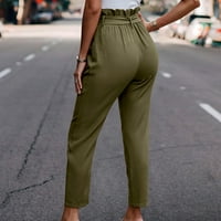 Owordtank labav hlače od solidne boje za žene sa džepovima Casual pantalone