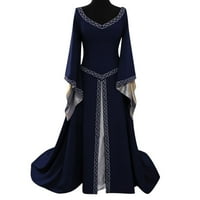 Baberdicy Jedrine haljine Dužina dugačka ženska rukava haljina dress dress V-izrez Ženska haljina Ženska