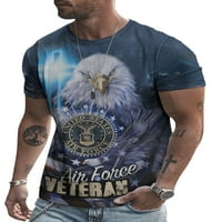 Muški patriotski tisak ljeti vrhovi MENS Slim majica kratka rukava plaža modna bluza
