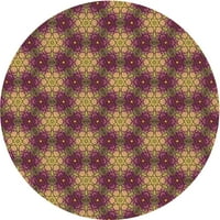Ahgly Company u zatvorenom okruglom uzorkovima bronzanih smeđih prostirki, 8 'krug