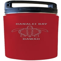Hanalei Bay Hawaii Suvenir oz Graved Crveni izolirani dvostruki zidni nehrđajući čelik boca za bocu