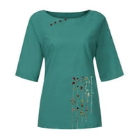 Ženske bluze Dressy Ležerne veličine Žene Pulover Kratki labavi majica Flower Tops plus ispis bluza