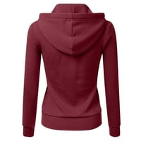 Duksevi za žene Trendy s kapuljačom s kapuljačom dugih rukava Bluze Modni čvrsti pulover vrhovi Redovni