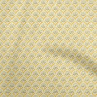 Onuone poliester Spande žuta tkanina Geometrijski cvjetni šivaći zanatske projekte Tkanini otisci sa