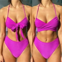 Samickarr Ljetni štednji zazor bikini setovi za žene Ženska seksi prikazuje čvrsti V-izrez Podesivi