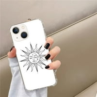 Sun and Moon futrola za iPhone Mini, estetsku umjetničko dizajn TPU Shock-otporna na poklopac