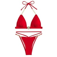 Žene kupaći kostimi Modni lanac u boji Izmjenjiva bod za prsa split bikini kupaći odijela za žene