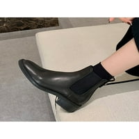 Lacyhop ženske formalne prozračne čizme za gležnjeve Udobne cipele na petu pete Ležerne elastične crne
