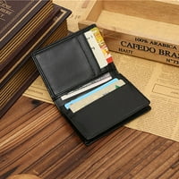 Lomubue Men FAU kožni novčanik Bifold ID kreditne kartice Držač mini torbica utor za novac