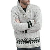 Muške zimske košulje Muška modna jesen i zima V-izrez pulover dugih rukava, pulover, pletena džemper