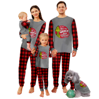 Ženske božićne pidžame pamučne gornje i platne hlače Ispiši slatka pidžama za spavanje veličine 110-170 xxs-8xl
