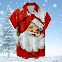 Nove muške majice Muški božićni santa poklon 3D digitalni taster za tisak rever majica kratkih rukava