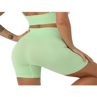 Sanviglor Women Yoga kratke hlače Tummy Control Workout Short Hlače High Struk gamaše Atletski mini