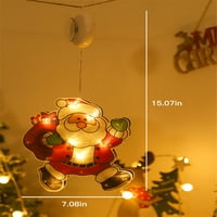 Božićni ukras za prozore Viseća svjetla LED usisna čaša Mali fenjerci set