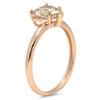 2.0ct srce sjemenki smeđi šampanjac simulirani dijamant 18k ružičasti ružičasto zlato graviranje izjava godišnjica angažmana vjenčana prstena veličine 6.25