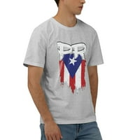 Muškarci Portoriko zastava Službeni majica Ležerni sportovi na otvorenom Top malog sive
