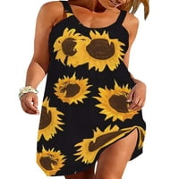 Ljetne haljine za žene havajske cvjetne haljine za plažu za prazanje mini haljine labave rukave bez