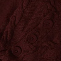 Kali_store slatki džemperi Žene Fall džemperi Bodycon džemper haljina dugih rukava midi pletene haljine