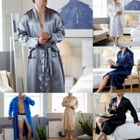 Modni muškarci Udobnost Satin Kimono svilena ogrtač Pajamas Noćna odjeća za spavanje