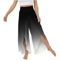Tuphregyow ženske ruffle sklizne hlače prozračne prozračne struk labave hlače Novo stil Trendi gradijent