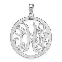 Auriga sterling srebrni krug monogram za žene