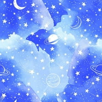 Vodene zvezde Zvezde konstelacije Tkanina - plava