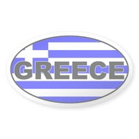 Cafepress - Grčka Grčka zastava ovalna naljepnica - naljepnica