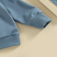 Century Toddler Boy Fall Odjeća mjehuriće Pismo Ispiši pulover s dugim rukavima Elastična struka hlače