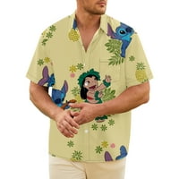 Muška havajska majica Lilo Stitch Best Friends casual majica kratkih rukava s majicama Aloha majica