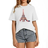 Eiffel Towervintage Anime 90-ih Anime Modna ženska grafička majica za ljetni Pariz Lover pokloni