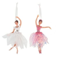 Etereaty Girl Hangel Ballet Ornament Božićno drvce Anđeoske lutke Plesač Privjesak Plišani ukrasi Privjesci