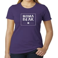 Mama medvjed sa medveda šapa Buffalo Plaine Grafičke majice - slatke mamine majice - ponoćni nebo MH200WMOM
