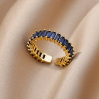 Ženski cirkon otvaranje prstena podesiva udobnost FIT prstenovi prsta poklon za žene tinejdžerske djevojke