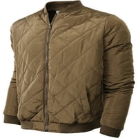 MA Croi Premium muška prekrivana podstavljena bomber jakna na otvorenom zip up up u gornje odjeće