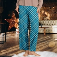 Wotryit ženske hlače ženske klasične plaćene elastične pojaseve bočne džepove ležerne kućne hlače Duksere