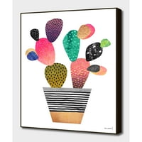 Sretan kaktus uokviren grafički umjetnički otisak, spreman za objesiti, ukupni težina proizvoda: lb