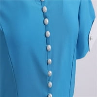 Viikei Womens Ljetne haljine Čišćenje Ženska 1950-ih Retro haljina kratkih rukava Vintage haljina