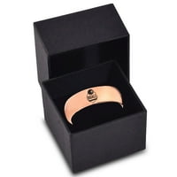 Tungsten 8-kuglični prsten za prsten za muškarce Žene Udobnost FIT 18K Rose Gold Dome Polirano