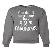 Ne plašite me da imam kćeri tata šala humor unise grafički džemper, heather siva, velika
