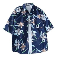 Havajska majica za muškarce Unizno čišćenje muškaraca i ženske ljetne havajske lajne tiskarske majice