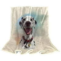 Dalmatinski pas flanel pokrivač babe za kucanje baca za spavaće sobe kauč Putujući udoban Sva sezona