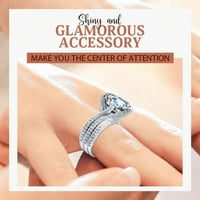 Super bljeskališni prstenovi u obliku prstena u obliku prstena za žene Moissite upleteni angažman prstenje