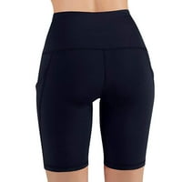 Xinqinghao Shakewear kratke hlače Žene Visoko struk iz džepa Yoga kratke trke Yoga kratke hlače Lounge