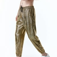 Odeerbi pantalone za muškarce Lounge Hlače Trendi čipkasti elastični zmijski zlatni ispis Track Truas
