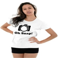OH Snap Camera Snapshot Slatka hobi Ženska majica Majica Dame Tee Brisco Brends X