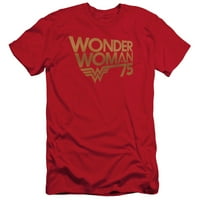 Wonder Woman - Wonder Woman 75. godišnjica Zlatni logo - Slim Fit Majica s kratkom rukavom - XX-velika