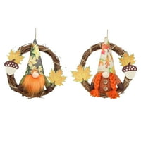 GNOME vijenac od javora od javora sa lutki viseći ukras privjesak božićne ukrase žetveni festival ukras